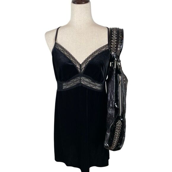 Kippys Y2K Iridescent Holo Leather Swarovski Crystal Embellished Shoulder Bag - Picture 11 of 16